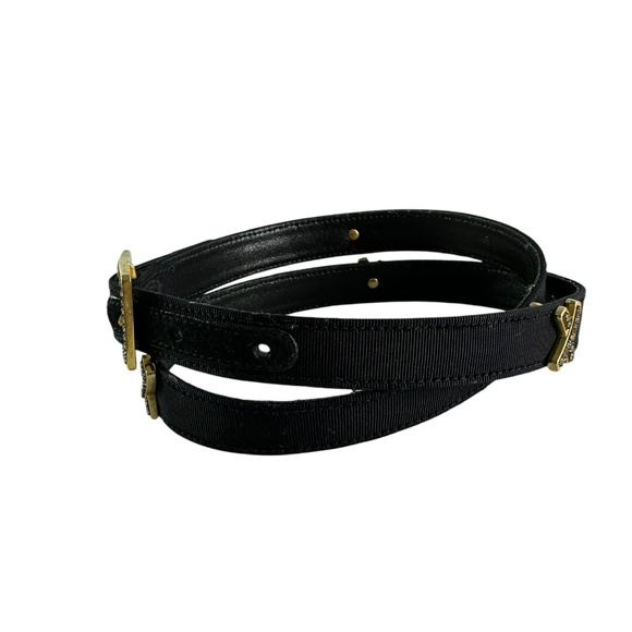 Genuine PALOMA PICASSO Black Belt With X Rhinestones Buckle Women Small 30 main image 7